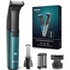 kensen Rasoio Elettrico Corpo Uomo 100 Minuti di Autonomia Rasoio Corpo Uomo Intimo Impermeabile Depilatore Intimo Wet & Dry con Pettini Regolabili 1-10mm per a tutto il corpo Verde+nero
