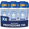 Dove, Deodorante Roll On Advanced Care Talco, Deodorante Antitraspirante, Formula Delicata Con Tripla Azione Idratante, Protezione Fino a 48 Ore, Deodorante Uomo e Donna, 6 Pezzi da 50 ml