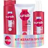 Sunsilk Kit Keratin System Shampoo 250ml, Balsamo 180ml e Siero Termoprotettore 200ml, Set Cura Capelli Lisci Anticrespo con Cheratina, Ultra Liss Complex, Capelli Morbidi e Rimpolpati 72h*