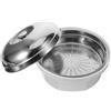 BAZEITFLOW Vaporiera Cuociriso in Plastico e Acciaio Inossidabile per Microonde per Versatile e Sicura per di Riso e Ravioli in Cucina