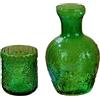 MOTUZP Caraffa da Comodino da 1 Litro Caraffa per Acqua Notturna e Bicchiere, Brocca in Vetro e Set da Notte con Tazza, Caraffa in Vetro da Comodino Vintage Caraffa in Vetro con Tazza (E)
