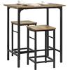 SoBuy Tavolo da Bar con 2 Sgabelli, salvaspazio & industrial, 80×87×50cm