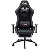 Piushopping X-Bull - Sedia Gaming Ergonomica XL, Poltrona Gamer Ideale per Lavorare al PC, Sedia da Ufficio con Supporto Lombare, Reclinabile e Completamente Regolabile, Gaming Chair con Poggiapiedi in Tessuto