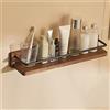 NevStp Mensola da bagno in legno massello per lavabo a parete per cosmetici, impermeabile, multifunzione, per camera da letto, cucina, armadietti, asciugamani, antiruggine, robusto, durevole/a/50