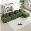 Bladez - Divano modulare a 4 posti in cord in stile moderno, forma ad L, con sgabello ottomano, senza montaggio, combinabile con altri divani, per soggiorno (Verde, 4 posti+1)