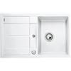 BLANCO METRA 45 S - Lavello rettangolare in granito per basi di lavello con larghezza di 45 cm - SILGRANIT - Gocciolatoio Integrato - Bianco - 513028