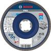 Bosch Professional 2608619211 Disco Lamellare Dritto, per Metallo, X-Lock, X571, Ø125 mm, Grana K80, Diametro Ø 22.23 mm