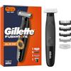 Gillette Fusion One Rasoio Elettrico Uomo Barba e Corpo, 3 Pettini Barba (1,2,5mm) e 1 Pettine Corpo, Testina Oscillante, Impermeabile, Senza Fili, 45 Min Autonomia, Tecnologia Braun