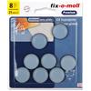 fix-o-moll 3566480 - Set di pattini slittanti per spostare mobili, adesivi, 25 mm, 8 pz.