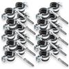 KNM TRADE Set 10x Collari Doppi per Tubi + 10x Tasselli + 10x Viti a Legno - Kit di Fissaggio Tubo Facile | Per Installazioni Idrauliche e Riscaldamento - 3/4 25-31mm