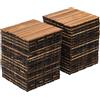 HIJNXG 36 piastrelle in legno per balcone, 30 x 30 cm - 3,3 m², piastrelle per balcone con sistema a clic, piastrelle in legno, per giardino, terrazza, balcone
