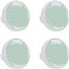 LVTISEE 4 pomelli decorativi a quadrifoglio, colore verde acqua, per armadietti, cassettiere, mobili, cucina, bagno o ufficio
