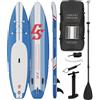 Capital Sports Lanikai Cruiser 10.8, tavola da paddleboard gonfiabile, set con tavola SUP, 330 × 77 × 15