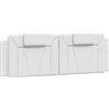 vidaXL Cuscino per testiera "Viana" bianco 160 cm in ecopelle