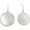 Generic Orecchini Pendenti in Argento 925 con 500 Lire in Argento serie Quadriga - Centenario