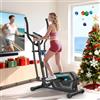 Neezee Ellittiche, Macchina Ellittica Magnetica con 16 livelli di Resistenza,display LCD,Portaborraccia, Pedali antiscivolo, Capacità di peso fino a 130KG,Cyclette Ellittica da Casa