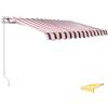 Sangiorgio: Tenda da Sole a Barra Quadra 300x200 cm - Bordeaux e Crema
