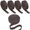 PATIKIL 10mm Cordino in Pelle, 5Pz 5m L, Striscia di Cuoio PU Cordoncino in Pelle Piatto Monofacciale per Artigianato Collane Bracciali Cinturini Borse Creazione Gioielli, Marrone Scuro