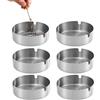 FDKene 6 Pezzi Posacenere Da Tavolo in Acciaio Inox, Diametro 10 cm, Posacenere Rotondo Antivento Moderno Portatile, Portacenere per Casa Esterni Ufficio Bar
