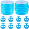 PH PandaHall PandaHall - Tubo cavo in gomma da 15 m, con ferma-corda in plastica, 2 mm e 3 mm, per lavori a maglia e barbiere, per la creazione di gioielli e artigianato fai da te, colore: blu cielo intenso