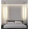 Zi Yang LED Nordico Lungo Lampada a Sospensione Moderno Minimalista Camera da Letto Comodino Cucina Soggiorno Ufficio Caffetteria Loft Bar Ristorante Lampada a Sospensione Luce Calda 3000K,d'oro,80CM
