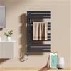 EMKE Scaldasalviette Elettrico con WIFI Termostato 104x60 cm, 600W Antracite, Scaldasalviette a Basso Consumo, Resistenza Riscaldante con Timer, Termoarredo Bagno, Scaldasalviette Elettrico Bagno