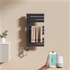 EMKE Scaldasalviette Elettrico con WIFI Termostato 76x40 cm, 400W Antracite, Scaldasalviette a Basso Consumo, Resistenza Riscaldante con Timer, Termoarredo Bagno, Scaldasalviette Elettrico Bagno