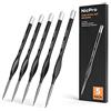 Nicpro 5 Pezzi Pennelli per Dettagli, Punta Extra fine 000, Set Professionale per Artisti di Pittura in Miniatura, Rotondo 3/0 per Microacquerello, Olio Acrilico, Artigianato, Modelli, Pietra