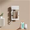 EMKE Scaldasalviette Elettrico con WIFI Termostato 76x40 cm, 400W Bianco, Scaldasalviette a Basso Consumo, Resistenza Riscaldante con Timer, Termoarredo Bagno, Scaldasalviette Elettrico Bagno