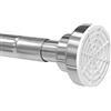 EC Breath - Asta telescopica per tenda da doccia, estensibile, in acciaio INOX., Acciaio inossidabile, Silver, 105-170cm