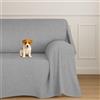 Farè - Telo Salva Divano - Copridivano IMPERMEABILE in tessuto arredo Antimacchia ideale per cani, gatti e bambini - Made in Italy | 350 x 270 cm | ARMOR grigio