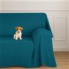 Farè - Telo Salva Divano - Copridivano IMPERMEABILE in tessuto arredo Antimacchia ideale per cani, gatti e bambini - Made in Italy | 200 x 270 cm | ARMOR blu