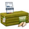 livasia Materasso pieghevole sostenibile in kapok - 200x80x8cm - materasso per gli ospiti, materasso tinta unita, tappetino yoga, letto per gli ospiti, lettino per giardino balcone (Verde Tinta Unita)