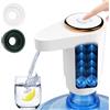 EASY SPEED EASYSPEED Dispenser Acqua con 2 Adattatori Portatile Distributore Acqua Con Pompa Dell'Acqua Elettrica Automatica Con Batteria da 1200 mAh USB Da Per Casa,Campeggio Di Viaggio Ufficio,Bianco