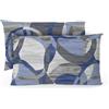 BANZAII TEXTILE INNOVATOR ONLINE Banzaii Coppia Federe 50x80 cm con Cerniera 100% Microfibra Manopesca, Set 2 Federe con Zip 50x80 cm, Made in Italy, Sara Blu