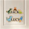 HCLRIU Cartello Porta Personalizzato in Legno con Nome, Insegna Personalizzata con Tenero Dinosauro per la Cameretta dei Bambini, Regali per Compleanno, Anniversario, Amanti dei Dinosauri