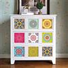 LNXSESN Piastrelle Adesive Mandala Colorato Piastrelle Adesive Cucina Bagno Impermeabile a Prova di Spruzzi Mattonelle Adesive Resistente al Calore Paraschizzi Cucina Adesivo Adesivi Murali 20x20cm
