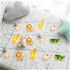 HHMTAKA Striscia luminosa per bambini con 10 LED bianchi caldi, 1,5 m, safari, luci a forma di animale, funzionamento a batteria, per uso interno, per cameretta dei bambini