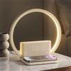 blonbar Lampada da comodino con sveglia luminosa, Wake Up Light, 10 W Wireless Charger, Touch dimmerabile con 3 livelli di luminosità, suono calmante, aiuto per dormire neonati e adulti per camera da
