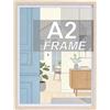 LYYYYX A2 Cornice Legno Chiaro, Beige, Acrilico Antiriflesso, 2 pezzo