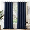 Deconovo Tende Oscuranti per Interni con Anelli - Set di 2 Tende Termiche Isolanti e Anti-Rumore, 140x240 cm (LxA), Ideali per Camera da Letto, Soggiorno e Ufficio, Blu Navy