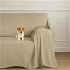 Farè - Telo Salva Divano - Copridivano IMPERMEABILE in tessuto arredo Antimacchia ideale per cani, gatti e bambini - Made in Italy | 350 x 270 cm | ARMOR beige