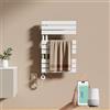 EMKE Scaldasalviette Elettrico con WIFI Termostato 76x50 cm, 400W Bianco, Scaldasalviette a Basso Consumo, Resistenza Riscaldante con Timer, Termoarredo Bagno, Scaldasalviette Elettrico Bagno