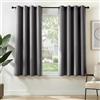 Deconovo Tende Oscuranti per Interni con Anelli - Set di 2 Tende Termiche Isolanti e Anti-Rumore, 140x145 cm (LxA), Ideali per Camera da Letto, Soggiorno e Ufficio, Grigio Chiaro