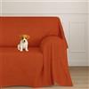 Farè - Telo Salva Divano - Copridivano IMPERMEABILE in tessuto arredo Antimacchia ideale per cani, gatti e bambini - Made in Italy | 200 x 270 cm | ARMOR mattone