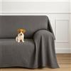 Farè - Telo Salva Divano - Copridivano IMPERMEABILE in tessuto arredo Antimacchia ideale per cani, gatti e bambini - Made in Italy | 350 x 270 cm | ARMOR antracite