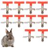 Generico Dispenser d'acqua per conigli, Dispenser d'acqua per conigli | Kit per irrigazione in metallo per,10 pezzi di kit di irrigazione per pollame, mangiatoia per capezzoli, forniture per animali do