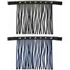 Pferdelinis Frange anti-mosche per cavalli, maschera anti-mosche con frange e chiusura a strappo, copricapo per Shetland, pony, Cob, mezzosangue, Kb (Nero Blu, mezzosangue (Full))