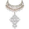 EVER FAITH Collana per costume Statement Bib, con strass scintillanti, stile vintage, arte decorativa, chunky choker, da donna, Cristallo