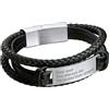 Bandmax Bracciale Uomo Pelle Cuoio Intrecciata con Chiusura Magnetica in Acciaio Inossidabile, Argento/Oro/Nero Braccialetto Uomo Personalizzato con Bussola Vichingo, Idee Regalo Uomo Papà Ragazzo